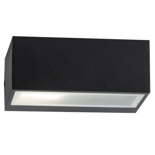 Aluminium and Glass Bulkhead, Up and Down Facing, IP54 Black